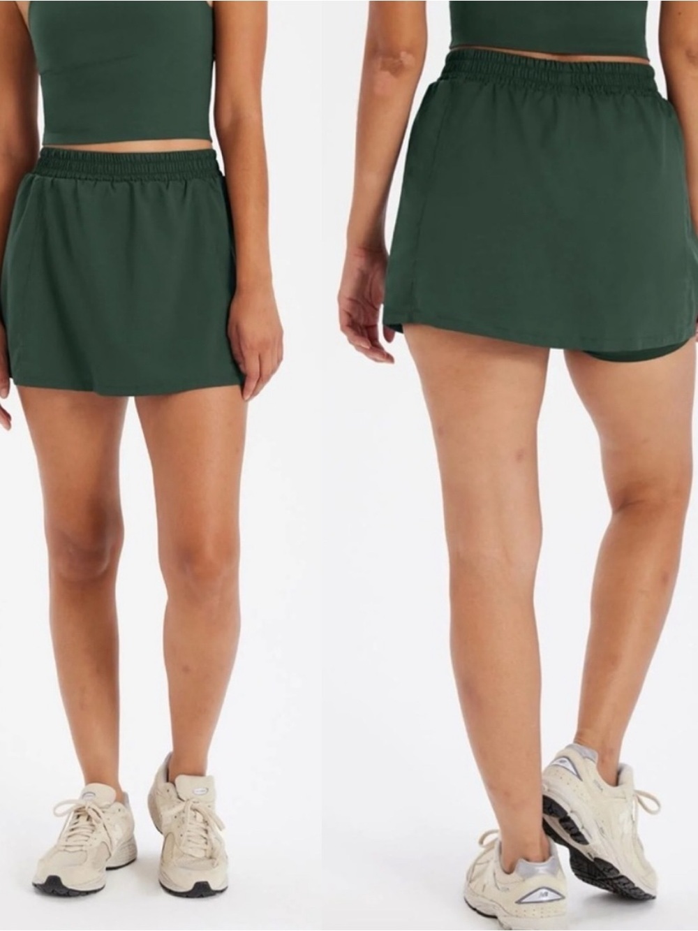 Girlfriend Collective Birdie Skort in Moss size medium